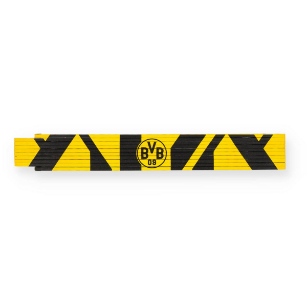 Borussia Dortmund BVB Zollstock 2 m Schwarz-Gelb mit Logo